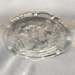 Mikasa Holiday Lights Sweet Dish Serving Plate … Angels, Stars, and Candle.